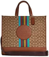 Coach Dempsey Tote 40" Signature Jacquard With Stripes And Coach Patch